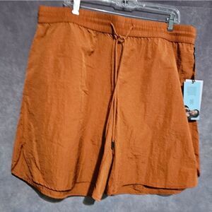 Women's  High Waist Pull On Nylon Shorts Medium